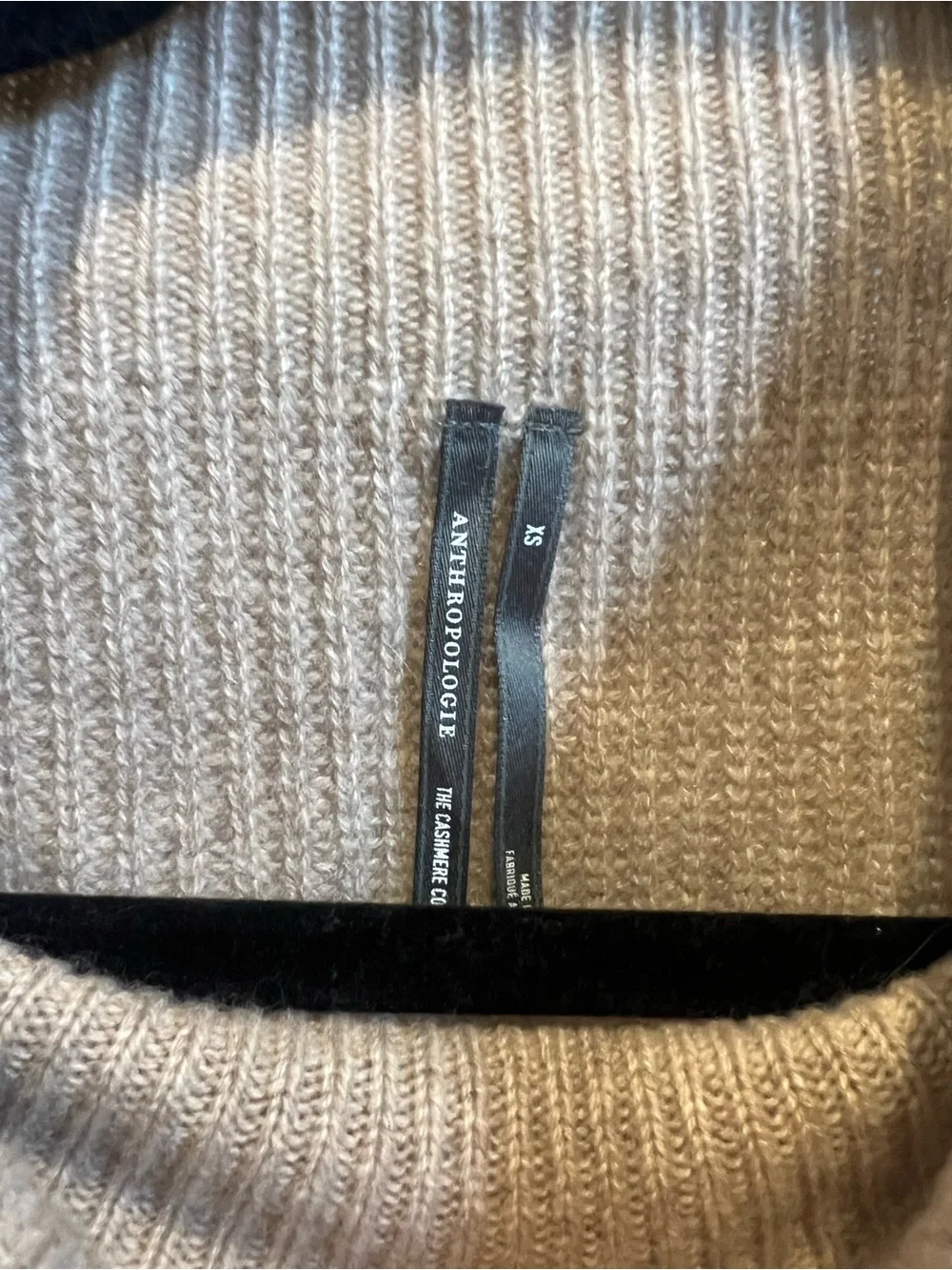 Anthropologie Beige 100% Cashmere Enza Poncho Vest. NWOT. - Picture 5 of 5